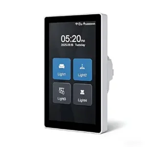 LANBON L10 Large LCD Smart Light Switch, Custom Display & Icons, 6-in-1 1/2/3/4 Gang & Curtain, 2.4GHz WiFi, Compatible with Alexa & Google Home, Motion Wake Screen, No Dimmer, Neutral Wire Required