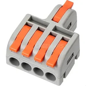 10Pcs Mini Electrical Wire Connectors, DIY Splicing into 4/6/8/9/10 Way Quick Connector Terminal Blocks (1 in 4 Out, Nylon)