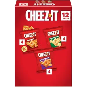 Cheez-It Cheese Crackers, Baked Snack Crackers, Lunch Snacks, Variety Pack, 12.1oz Box (12 Packs)