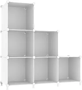 AWTATOS Closet Organizers and Storage, 6 Cube Storage Organizer, White