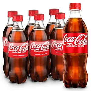 Coca-Cola Soda Soft Drink Bottles, 16.9 fl oz, 6 Pack