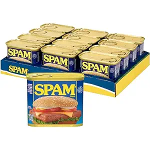 SPAM Classic Canned Meat, Protein Food, Shelf Stable Food, 12oz x12