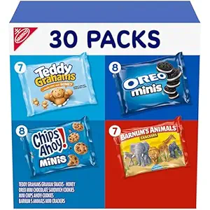 Nabisco Team Favorites Snacks Variety Pack, 4 Flavors, 30 Snack Packs