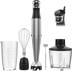 Turelar Immersion Blender Handheld Corded, 1100W 5 in 1 Hand Blender Set