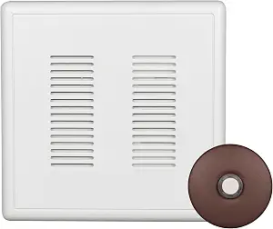 PrimeChime Plus 2 Electric Doorbell Kit - Doorbells for Home - Includes Selectable Ring Chimes - Stucco Button, Architectural Bronze - NICOR Lighting