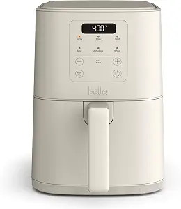 bella Fits-anywhere Slim 4qt Air Fryer, Non-Toxic Coating, Oatmilk