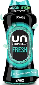 Downy Unstopables in Wash Scent Booster Beads, Fresh Scent, 24 oz, White, Laundry Beads for Odor Protection, Scent Booster Beads, Laundry Scent Boosters