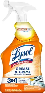 Lysol All Purpose Kitchen Cleaner Spray, For Grease & Grime, Citrus, 22 oz