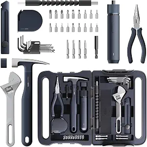 HOTO 40-Piece Tool Kit for Dorm, Household Essentials Tool Set