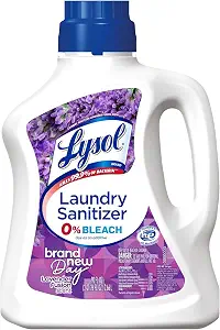 Lysol Disinfectant Laundry Sanitizer & Scent Booster, Laundry Detergent Additive, Color Safe Bleach Alternative, Laundry Odor Eliminator, Kills Bacteria & Viruses, Lavender Scent, 90 Fl Oz