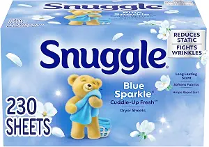 Snuggle Fabric Softener Dryer Sheets, Blue Sparkle, 230 Count