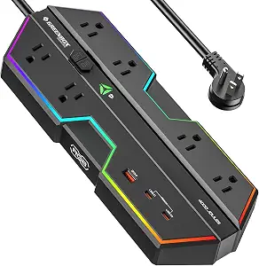 4000J Gaming Surge Protector Power Strip with USB Ports