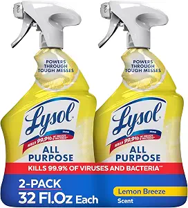 Lysol All Purpose Cleaner Spray, Disinfectant, Lemon, 32oz, 2 Pack