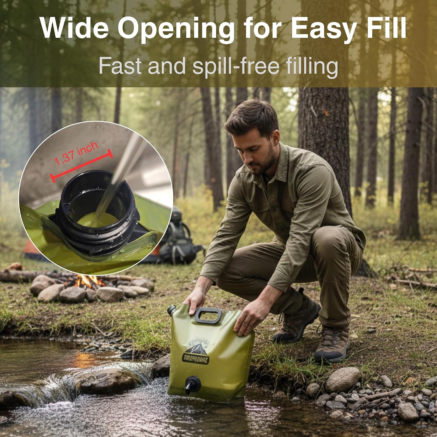Camping Water Container 2 Gallon Collapsible Water Jug with Spout - Reusable Plastic Flasks, Foldable Empty Gallon Jug for Water Storage, Water Bag for Outdoor Hiking Emergency Prep (1 Pack) - Image 14