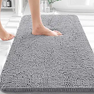 OLANLY Bathroom Rugs 30x20, Extra Soft Absorbent Chenille Bath Rugs