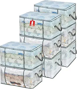 80L Clear Large Storage Bag for Clothes Comforters Blankets Pillows Bedding